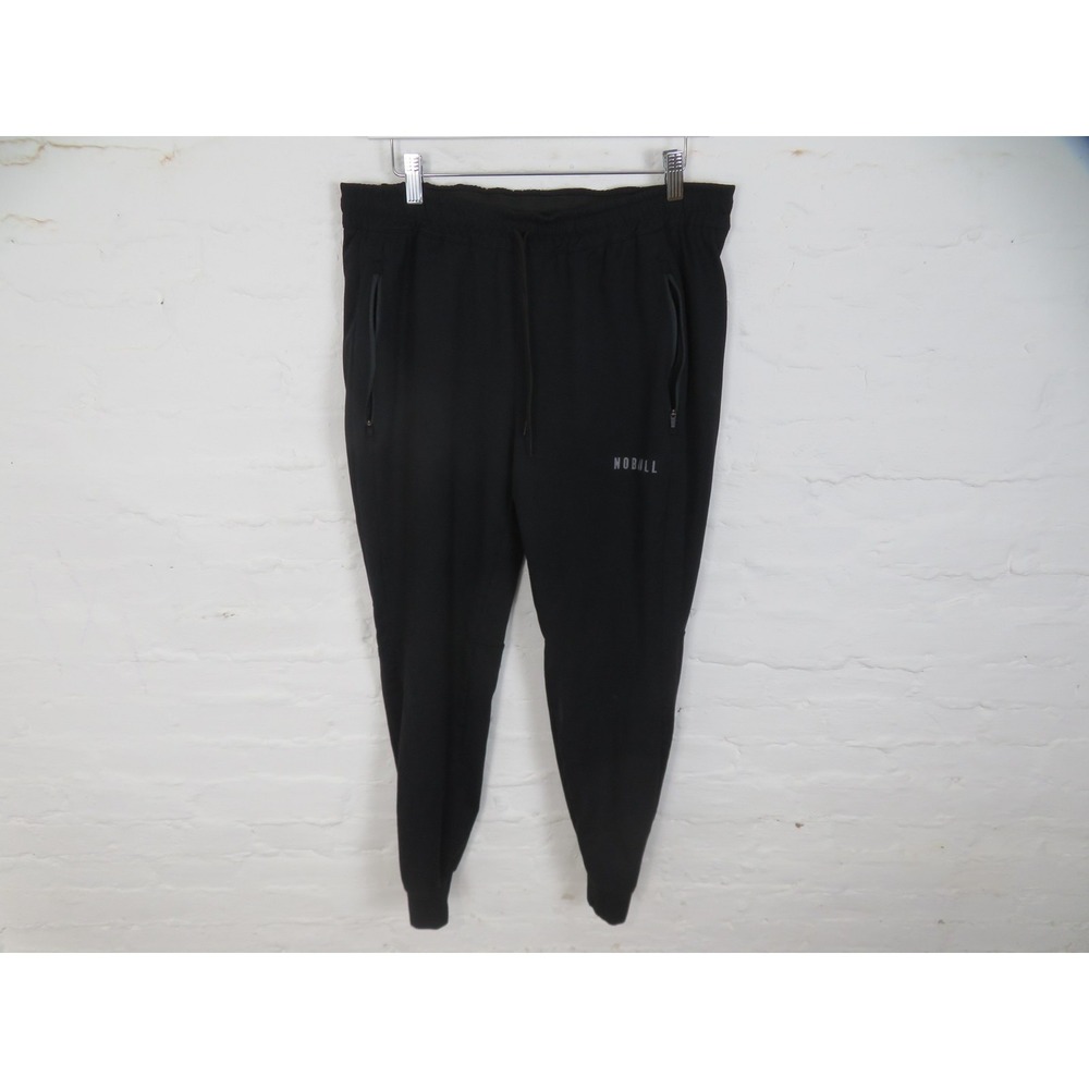 NOBULL Sweatpants Mens Large Black Joggers Zip Pocket Athletic Gym Training